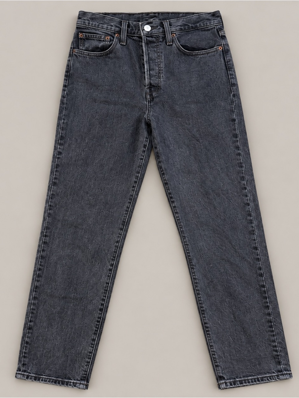 Levi’s Wedgie Straight Leg Jeans Black High Rise Button Fly Size 27
